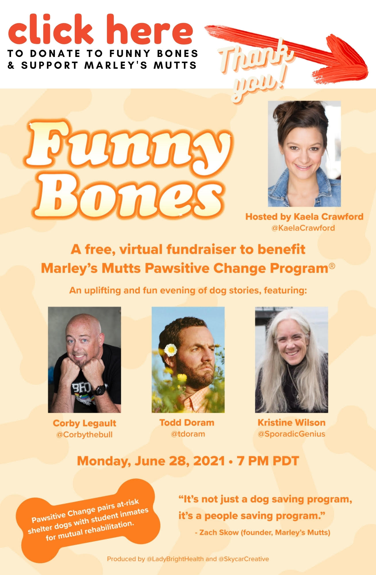 Funny Bones: An Evening of Dog Stories to Benefit The Pawsitive Change Prison Program